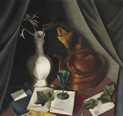 A still life with a vase, a kettle and a glass by Jan Bor - Auction record, sale price, and art valuation. Compare with similar artists and explore comparable artworks.