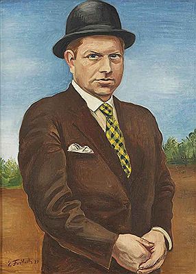 Portrait of Ernst Fritsch: Self-portrait