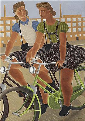 Cycling girls by Ferdinand Erfmann - Auction record, sale price, and art valuation. Compare with similar artists and explore comparable artworks.