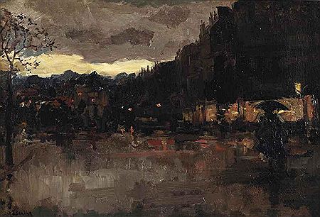 Town view by night by Edzard Koning - Auction record, sale price, and art valuation. Compare with similar artists and explore comparable artworks.