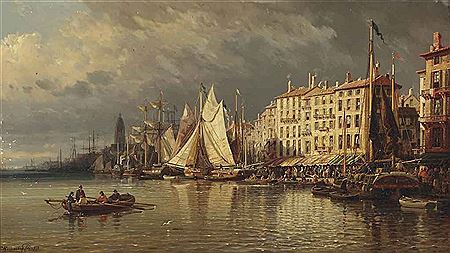 A view of a Mediterranean harbour