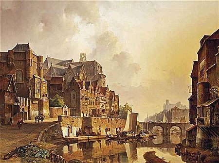 A capriccio view of a Dutch town by Kaspar Karsen - Auction record, sale price, and art valuation. Compare with similar artists and explore comparable artworks.