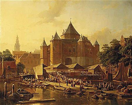 Sample artwork by Kaspar Karsen (1810 - 1896), known for townscapes, river and city view paintings, architecture, drawings - View similar artists and auction records