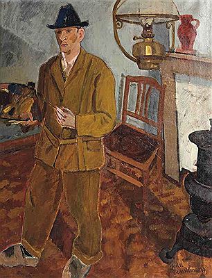 Portrait of Jean Brusselmans: Self-portrait
