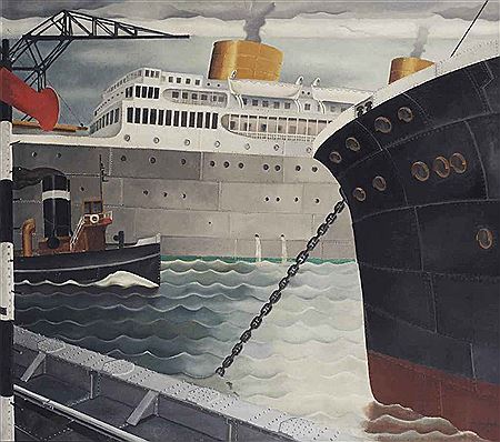 Ships in a harbor