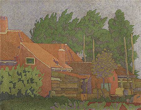 A view of a farmhouse