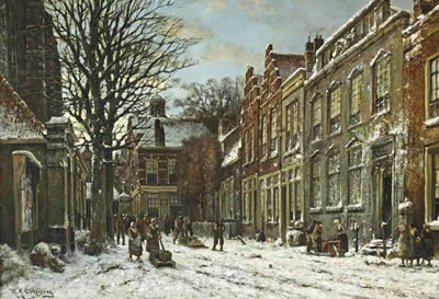 A capriccio view on the Kloksteeg and the Pieterskerk, Leiden by Willem Hendrik Eickelberg - Auction record, sale price, and art valuation. Compare with similar artists and explore comparable artworks.