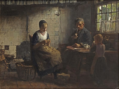 Peeling the potatoes