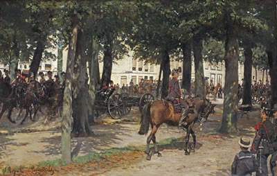 Sample artwork by Jan Hoynck Van Papendrecht (1858 - 1933), known for painting of military figures, buildings in landscapes, village genre - View similar artists and auction records