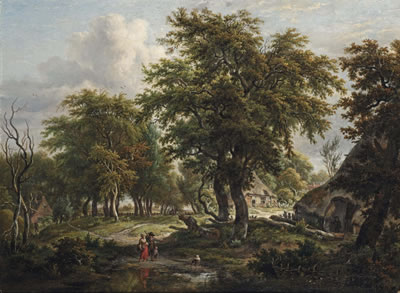 A wooded dune landscape with figures near a farm house by Egbert van Drielst - Auction record, sale price, and art valuation. Compare with similar artists and explore comparable artworks.