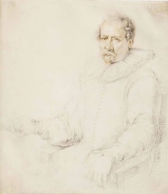 Portrait of a seated man in an armchair