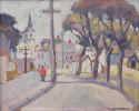 Sample artwork by Israel Abramofsky (1888 - 1975), known for painter-mod figure, interiors, landscape - View similar artists and auction records