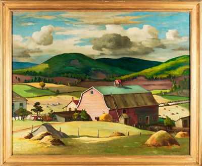 Farm with hills