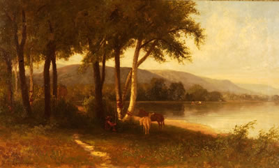Afternoon at West Ossipie, NH (Ossipie Mountains, White Pond), NTL 1887