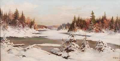 Sample artwork by Matthew Kousal (1902 - 1990), known for landscape and seascape painting, teaching - View similar artists and auction records