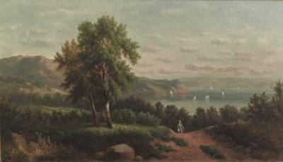 Banks of the Hudson by Joseph Hidley - Auction record, sale price, and art valuation. Compare with similar artists and explore comparable artworks.