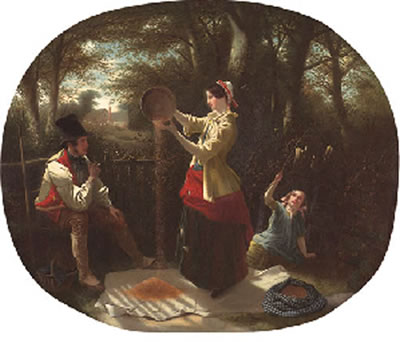 Sample artwork by William Edward Millner (1849 - 1885), known for landscape and rustic genre painting - View similar artists and auction records