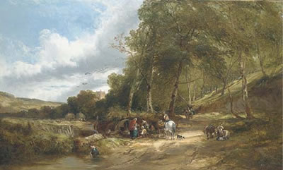 A gypsy encampment in a wooded landscape by Edward Charles Williams - Auction record, sale price, and art valuation. Compare with similar artists and explore comparable artworks.