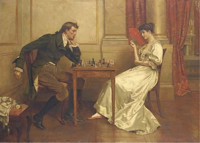 Sample artwork by George Goodwin Kilburne I (1839 - 1924), known for genteel victorian/edwardian era genre and figure painting, engraving - View similar artists and auction records