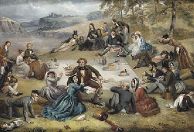 The Picnic by Richard "Dickie" Doyle - Auction record, sale price, and art valuation. Compare with similar artists and explore comparable artworks.