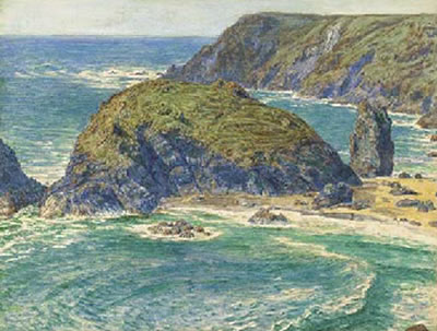 Asparagus Island, Kynance, Cornwall by William Holman Hunt - Auction record, sale price, and art valuation. Compare with similar artists and explore comparable artworks.