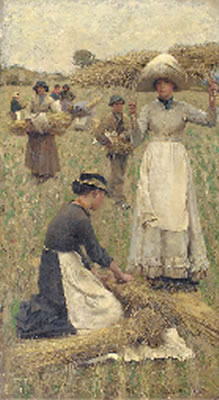 Gleaners by George (Sir George) Clausen - Auction record, sale price, and art valuation. Compare with similar artists and explore comparable artworks.