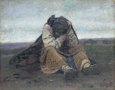 Study of a Strelets' wife for the painting 'The morning of the Streltsi's execution'