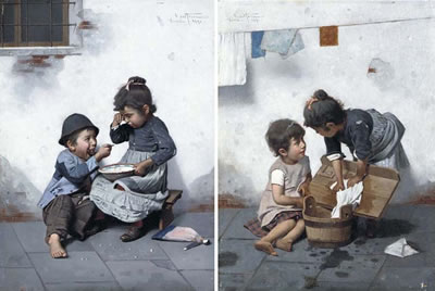 Sample artwork by Giulio Del Torre (1856 - 1932), known for portrait painitngs, folkloric scenes - View similar artists and auction records