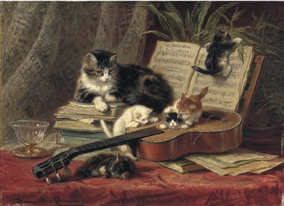 Playing the guitar