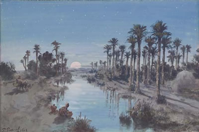 Oasis at night by Paul B Pascal - Auction record, sale price, and art valuation. Compare with similar artists and explore comparable artworks.