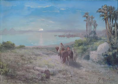 Moonlight on the Nile by Paul B Pascal - Auction record, sale price, and art valuation. Compare with similar artists and explore comparable artworks.