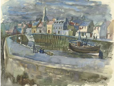 A Fife harbour by William Wilson - Auction record, sale price, and art valuation. Compare with similar artists and explore comparable artworks.