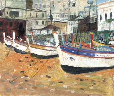 Boats at Albufeira by David McLeod Martin - Auction record, sale price, and art valuation. Compare with similar artists and explore comparable artworks.