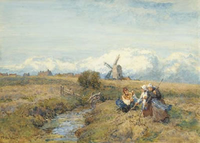 Haymaking by Robert Thorne Waite - Auction record, sale price, and art valuation. Compare with similar artists and explore comparable artworks.