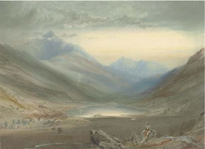 Lyln Cwellyn at the foot of Snowdon and Mynydd Mawr, North Wales by Samuel Jackson - Auction record, sale price, and art valuation. Compare with similar artists and explore comparable artworks.