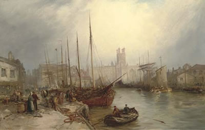 Exeter cathedral from the river Exe