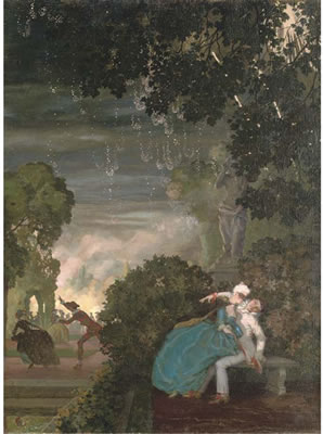 Pierrot and a lady by Konstantin Andreevich Somov - Auction record, sale price, and art valuation. Compare with similar artists and explore comparable artworks.