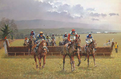 Sample artwork by Peter Curling (Born 1955), known for equestrian scene and horse portrait painting - View similar artists and auction records