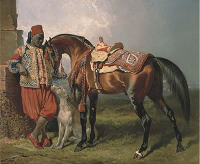 Sample artwork by Alfred De Dreux (1810 - 1860), known for equestrian and dog portrait painting, hunting scenes - View similar artists and auction records