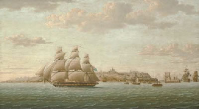 Sample artwork by Thomas Buttersworth (1768 - 1842), known for marine painting, often naval battle scenes - View similar artists and auction records