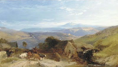 Scene in the Scottish Highlands, afternoon effect