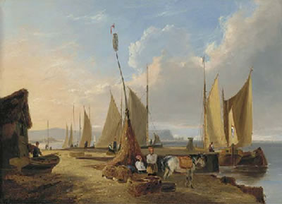 View of the Needles, Isle of Wight, from Christchurch by George Vincent - Auction record, sale price, and art valuation. Compare with similar artists and explore comparable artworks.