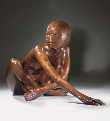 Crouching girl