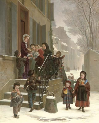 New Year's day by Andre Henri Dargelas - Auction record, sale price, and art valuation. Compare with similar artists and explore comparable artworks.