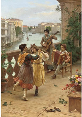 On a Venetian balcony