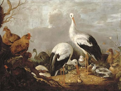 Sample artwork by Gijsbert Gilisz de Hondecoeter (1604 - 1653), known for painting - View similar artists and auction records