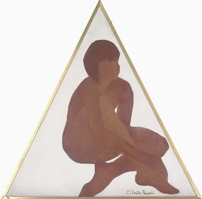 Nude in triangle by Clarisse Loxton (Feher) Peacock - Auction record, sale price, and art valuation. Compare with similar artists and explore comparable artworks.