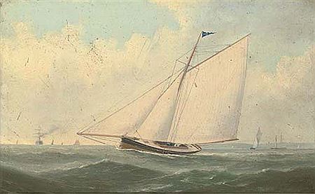 A racing cutter of the Royal Thames Yacht Club on an upwind leg (illustrated); and On a downwind leg (2)