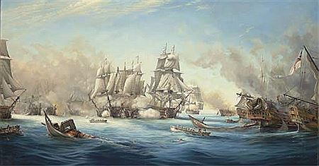 The battle of Trafalgar, 21stOctober 1805