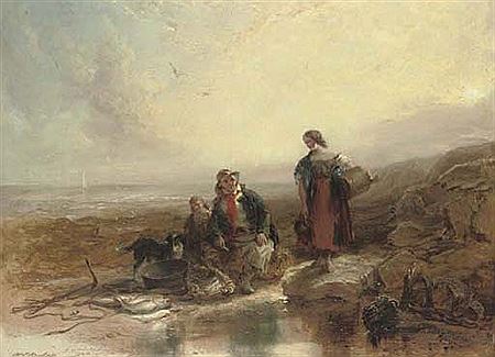 Morning on the beach, coast of Northumberland